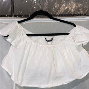 Zara Basics White Tube Top Blouse